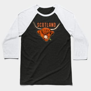 Scottish Coo Cute Scottish Cow Scotland Souvenir Baseball T-Shirt